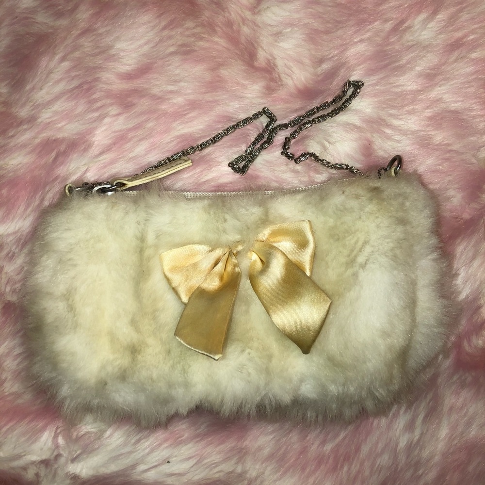 Cute small purse with bow and chain